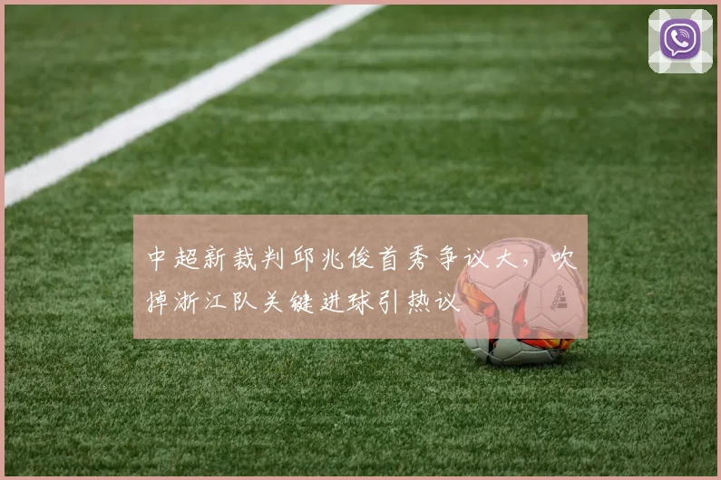 中超新裁判邱兆俊首秀争议大，吹掉浙江队关键进球引热议
